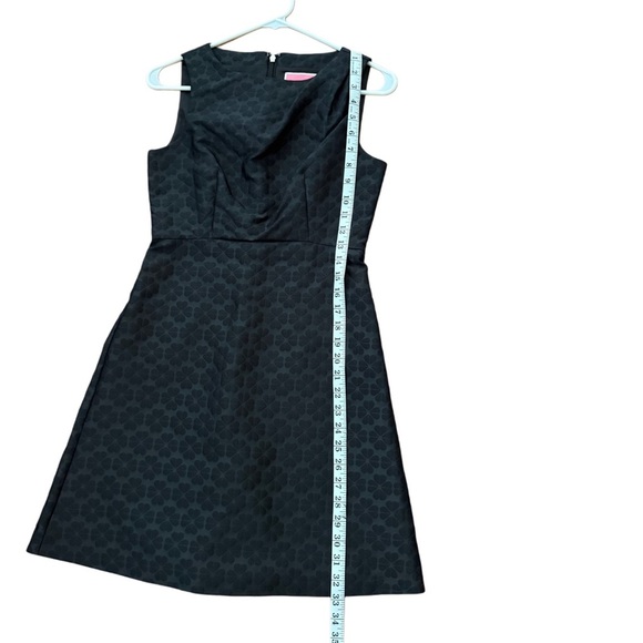 Kate Spade New York Floral Spade Jacquard Sleeveless Midi Dress Black - Picture 7 of 11